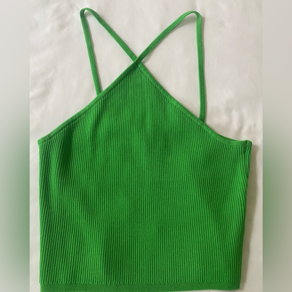 H&M Green Cris-Cross Top